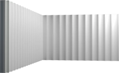 LISTELLATO IN POLIMERI BIANCO - SERIE GEOMETRIC WAVE MODELLO JC1077