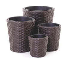 SET 3 VASI IN POLYRATTAN RAPIS