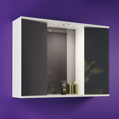 SPECCHIERA BAGNO DUE ANTE E FARETTO INTEGRATO MODELLO DIAGONAL