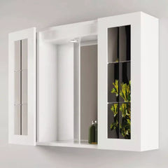 SPECCHIERA BAGNO CON DUE ANTE E FARETTO INTEGRATO