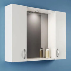 SPECCHIERA BAGNO CON DUE ANTE E FARETTO INTEGRATO