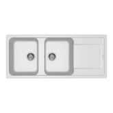 LAVELLO CUCINA DA INCASSO 2 VASCHE CON GOCCIOLATOIO