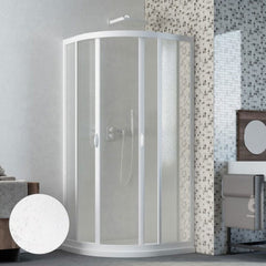 BOX DOCCIA SEMICIRCOLARE IN ACRILICO EFFETTO BOLLE MODELLO SKIPPER PONTE H.185