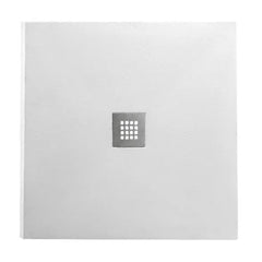 PIATTO DOCCIA QUADRATO IN MARMORESINA BIANCO MODELLO STONE FREE H2,8