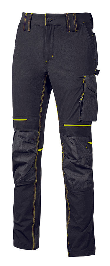 PANTALONE "ATOM" NERO/GIALLO